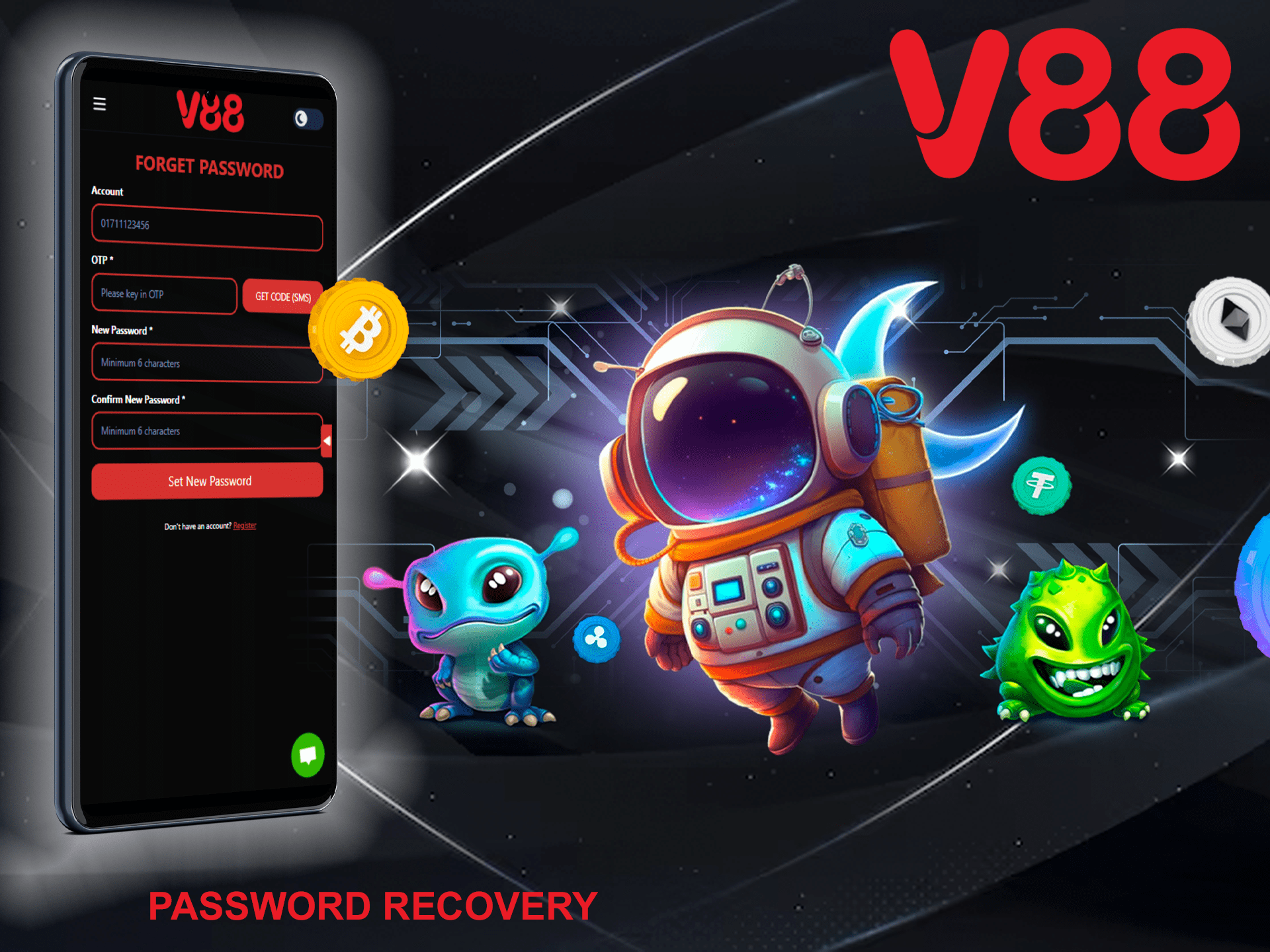 If a player forgets the password for his account, he can always recover it using a special procedure